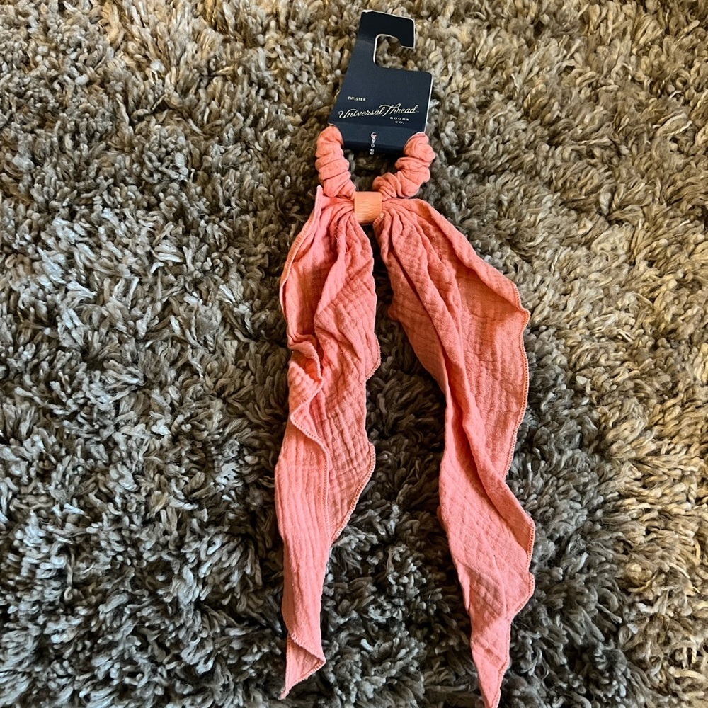 NWT Universal Thread orange ribbon hair tie